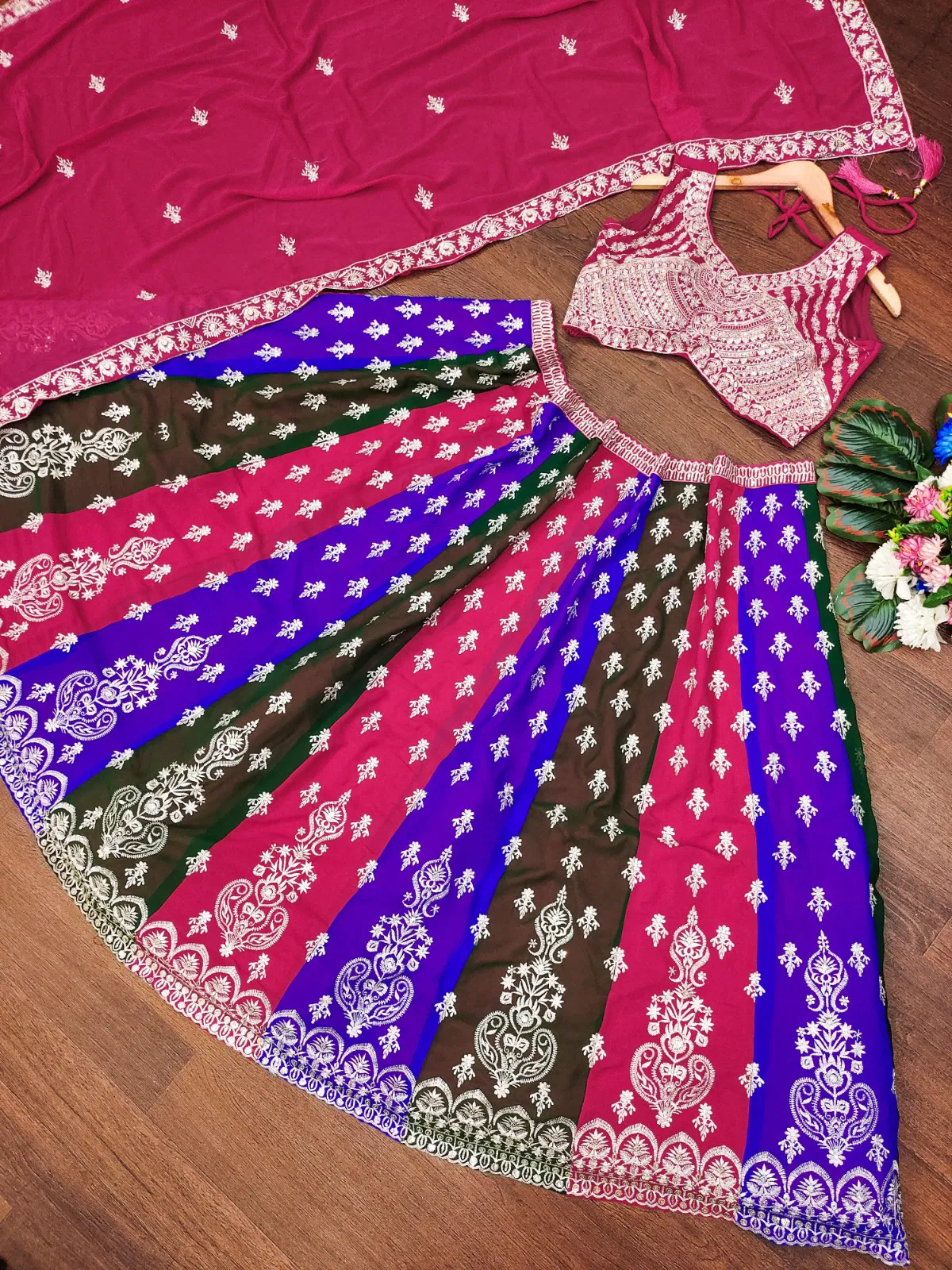 Dvd 5007 Faux Georgette With Embroidery Sequence With Work Exporters In India